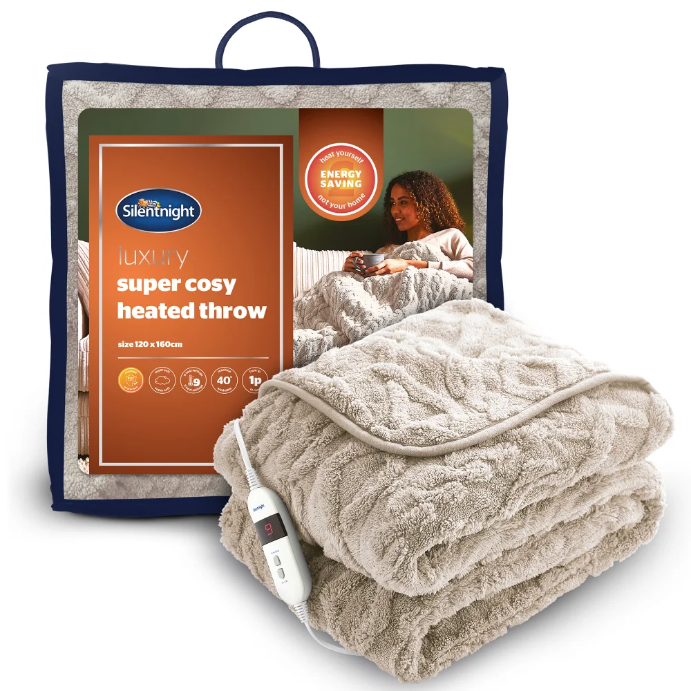 Silentnight Cream Luxury Super Cosy Heated Throw Image 1