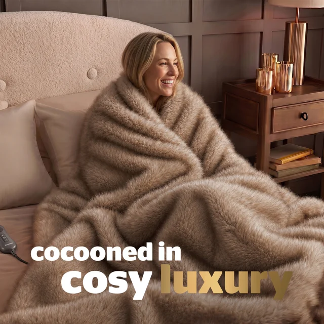 Silentnight Faux Fur Luxe Heated Blanket