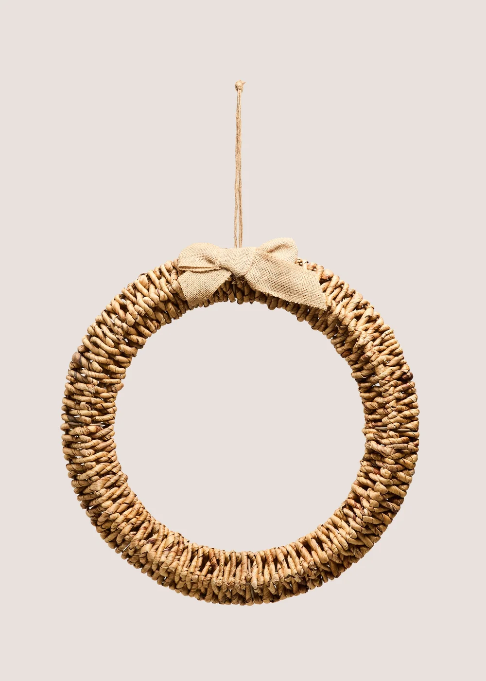 Wooden Bow Wreath Image 1