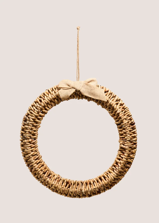 Woven Wreath With Bow