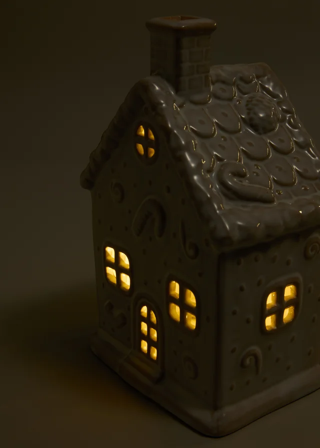 Large Gingerbread LED House