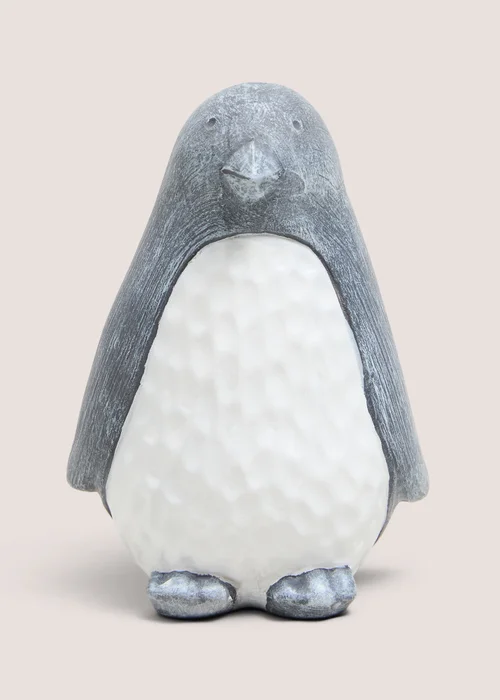 Grey Small Penguin Christmas Decoration Image 1