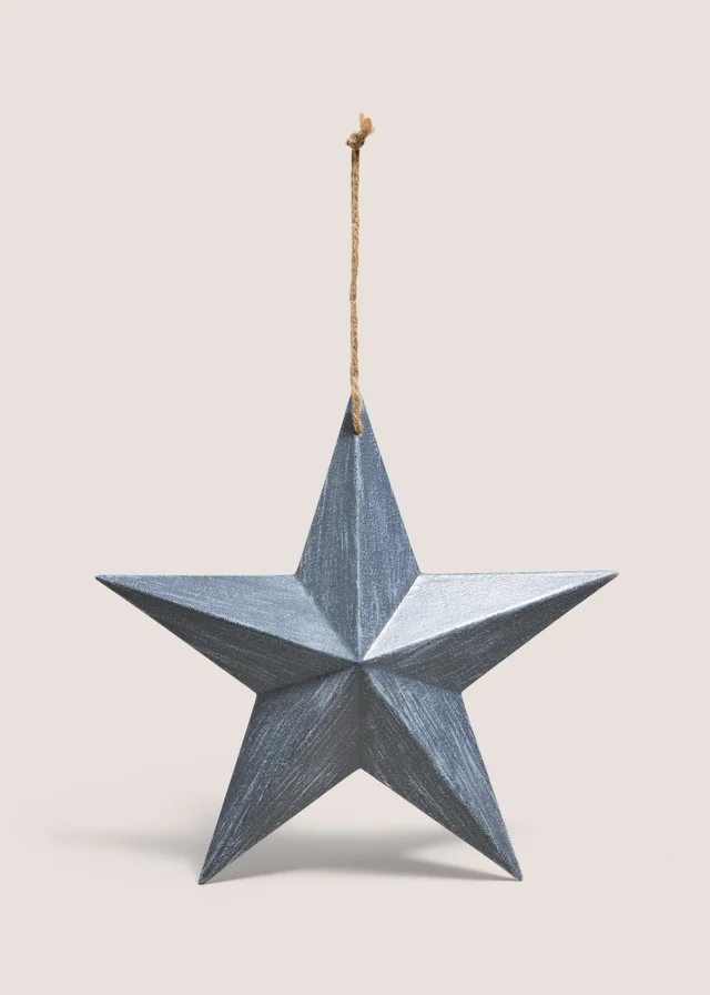 Small Grey Star Hanging Decoration