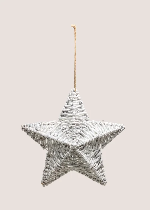 Whitewashed Star Christmas Decoration Image 1