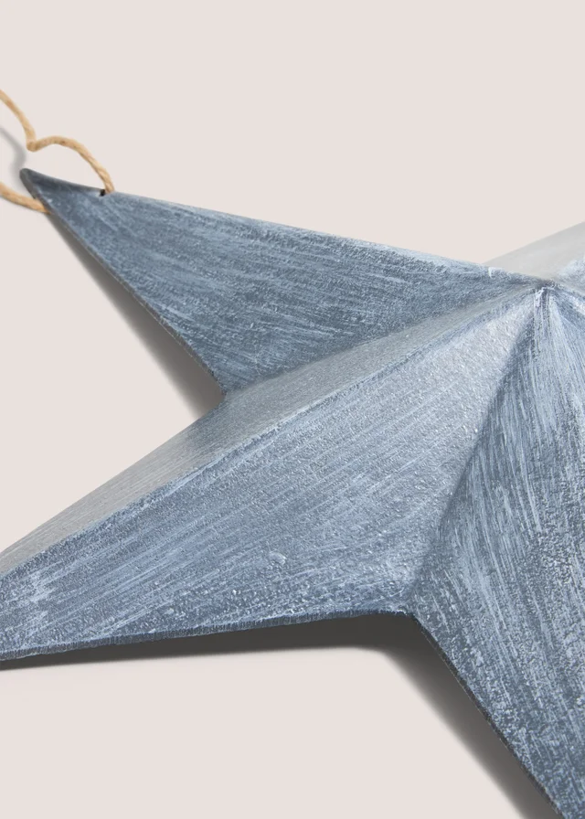 Medium Grey Star Hanging Decoration