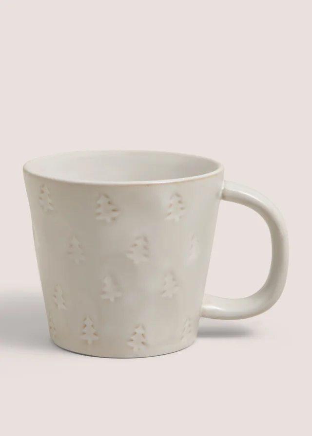 Cream Christmas Tree Mug