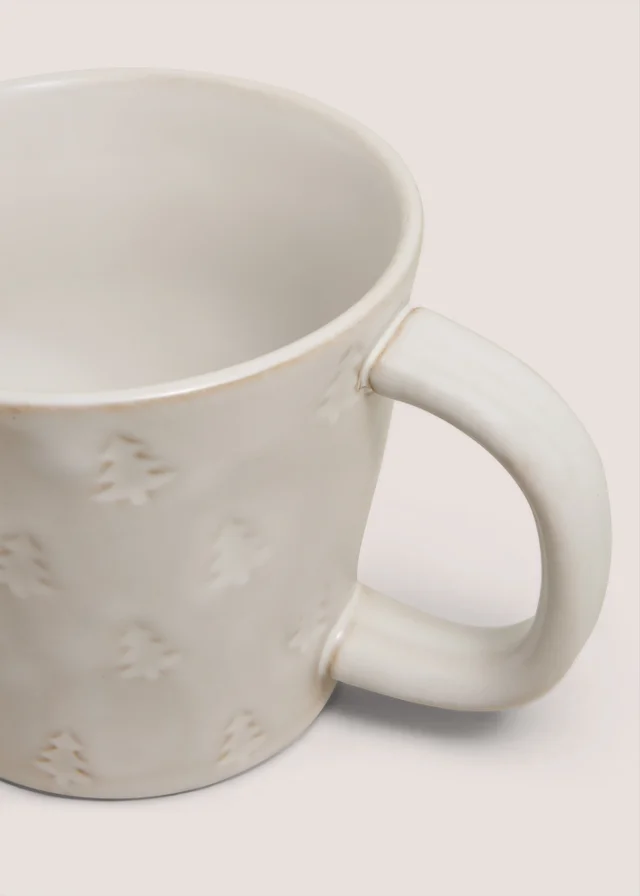 Cream Christmas Tree Mug
