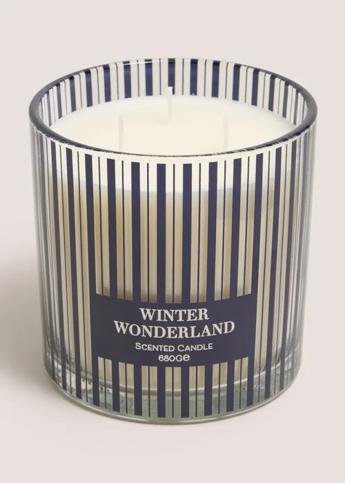 Navy Large Winter Wonderland Candle Image 1