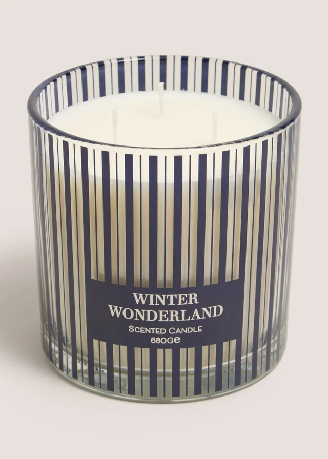 Navy Large Winter Wonderland Candle