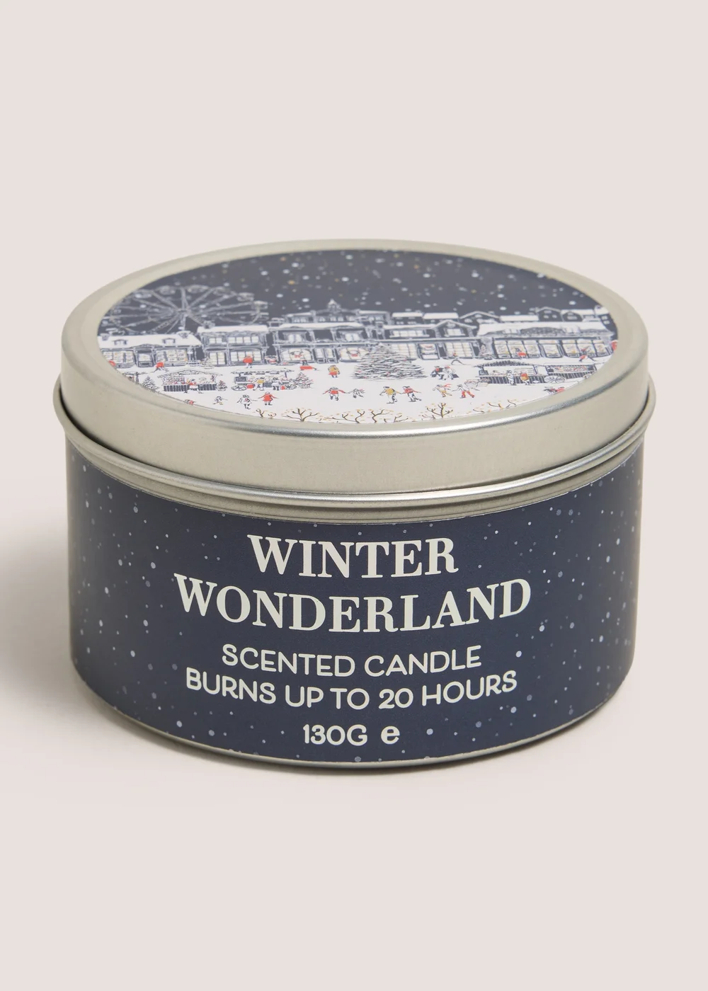 Navy Winter Wonderland Scented Tin Candle Image 1