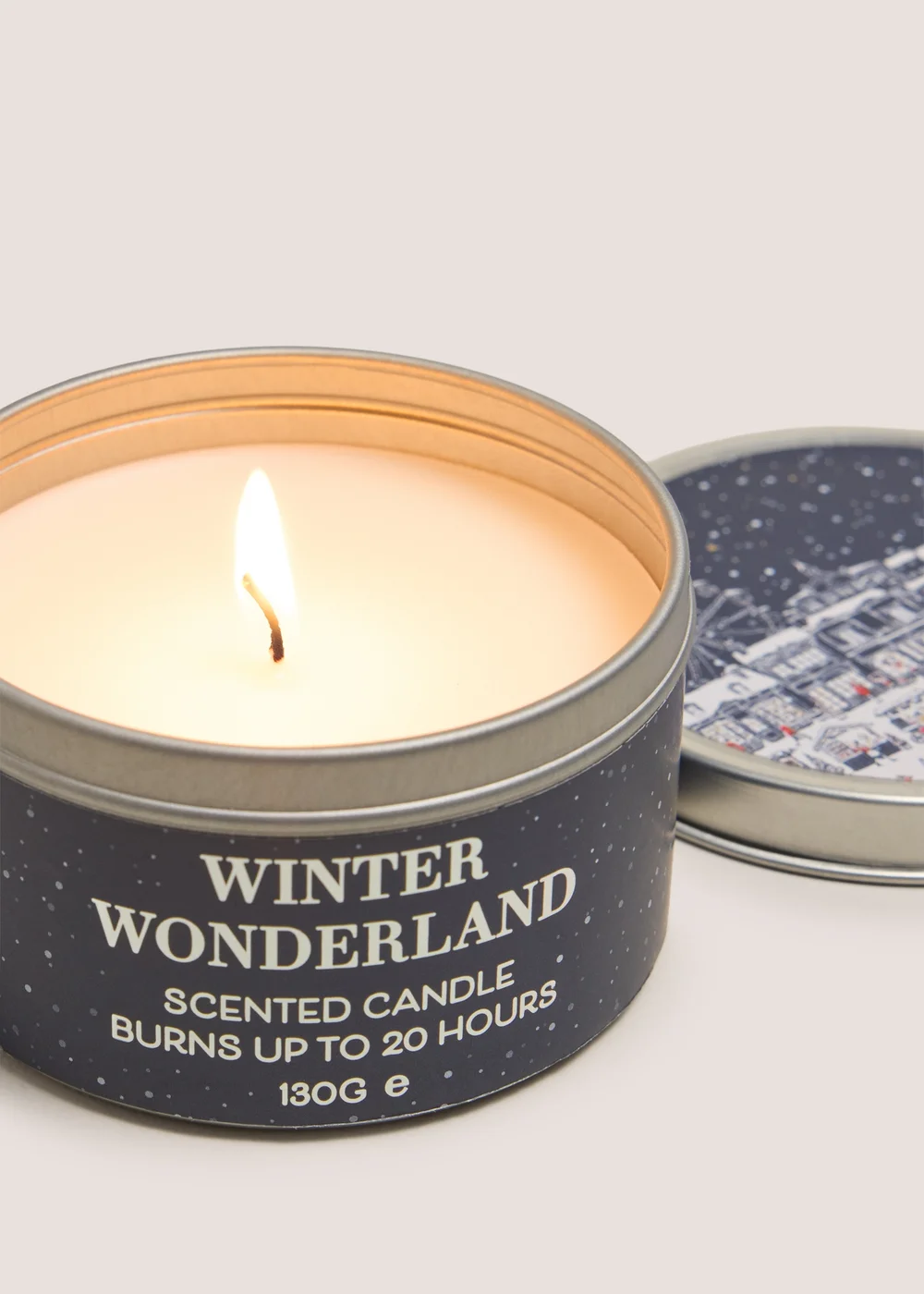 Navy Winter Wonderland Scented Tin Candle Image 2