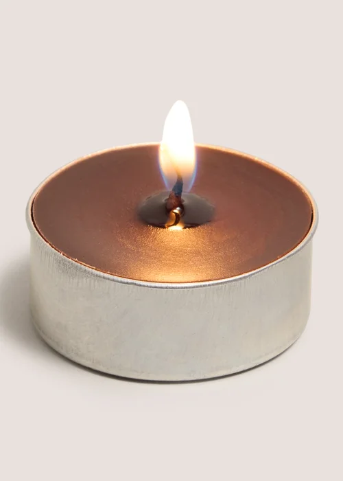 24 Pack Chocolate Brown Cosy Cabin Tea Lights Image 2
