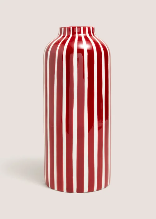 Red Striped Vase Image 1