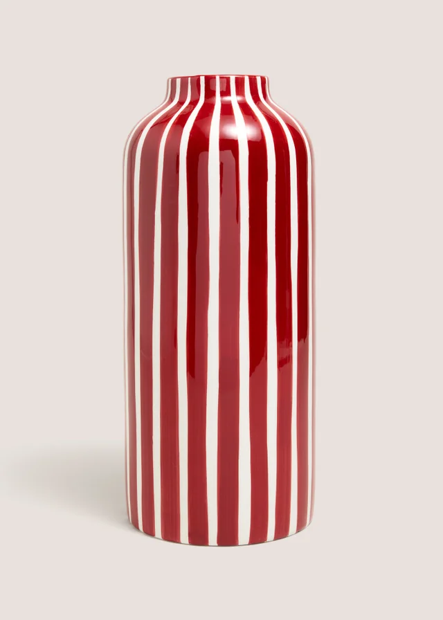Red Striped Vase