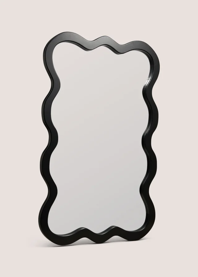 Black Wavy Frame Mirror