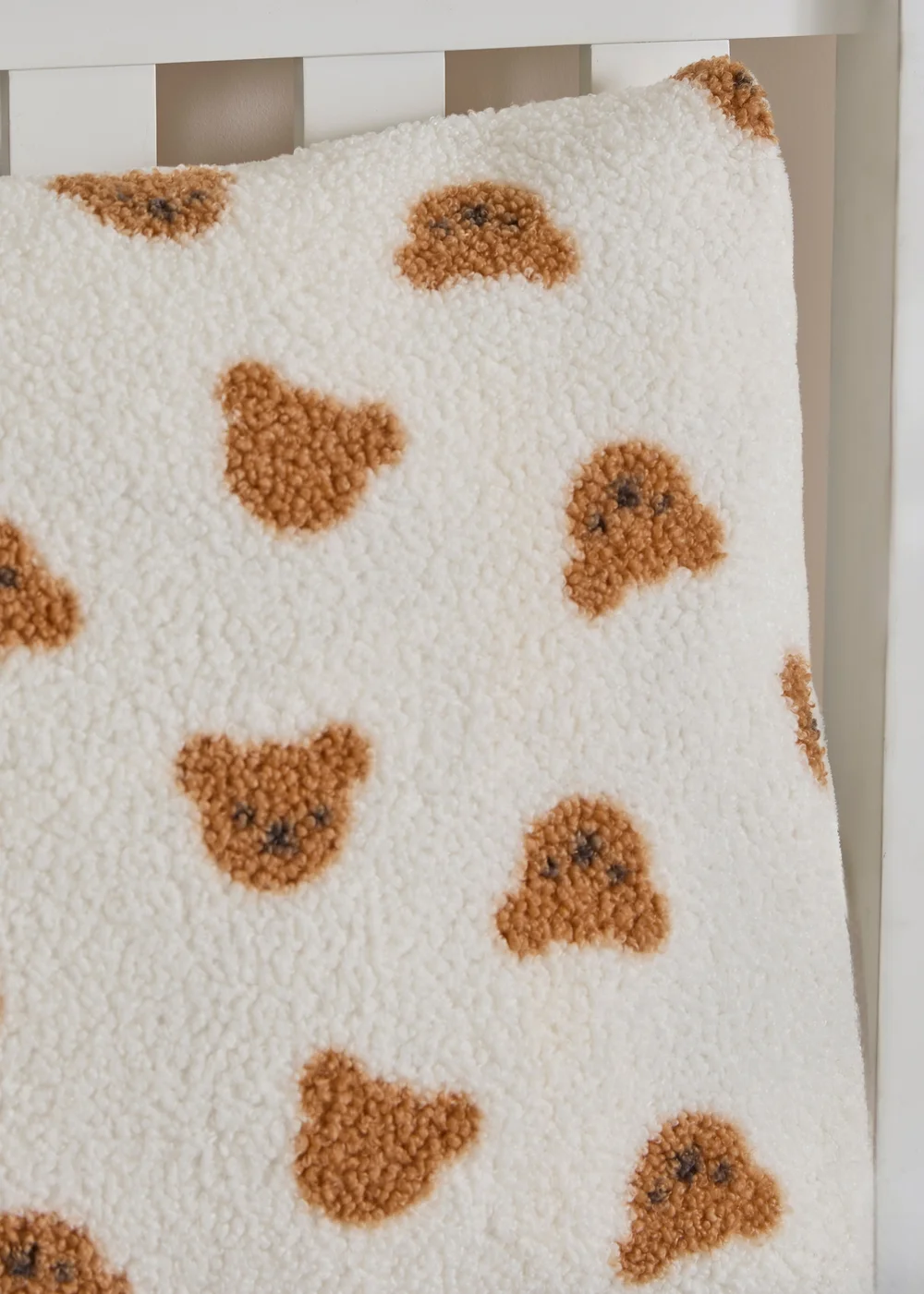 Natural Fleece Teddy Bear Duvet Set - Single Image 2