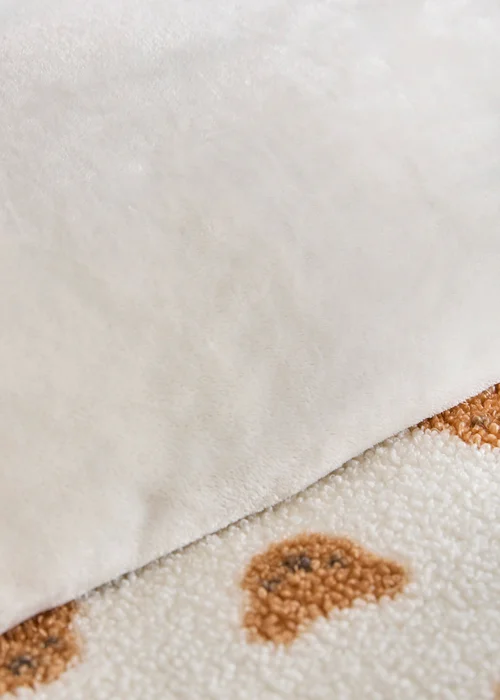 Natural Fleece Teddy Bear Duvet Set - Single Image 3