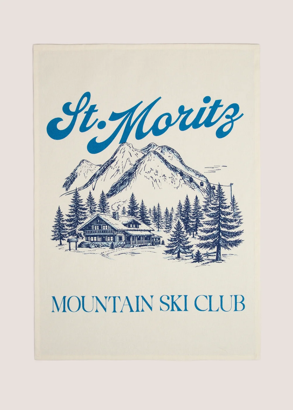 Cream St Moritz Tea Towel Image 1