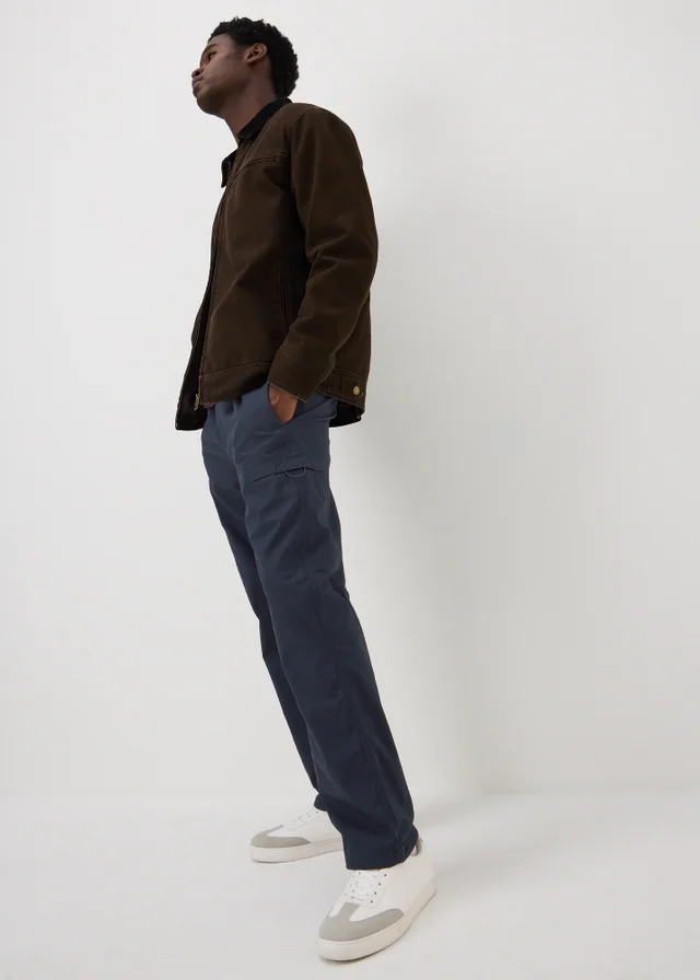 Navy Loose Fit Cargos