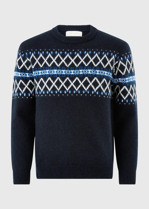 Navy Fairisle Knitted Jumper - S Image 4