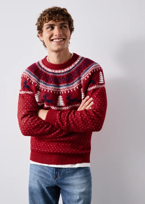 Red Reindeer Christmas Jumper - S Image 2