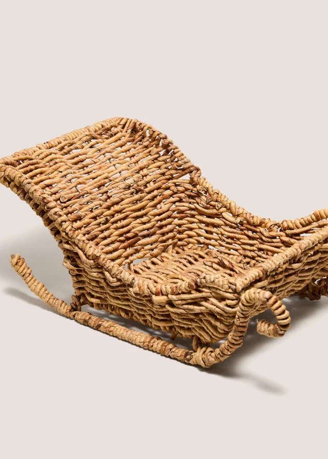 Natural Woven Sleigh Decoration