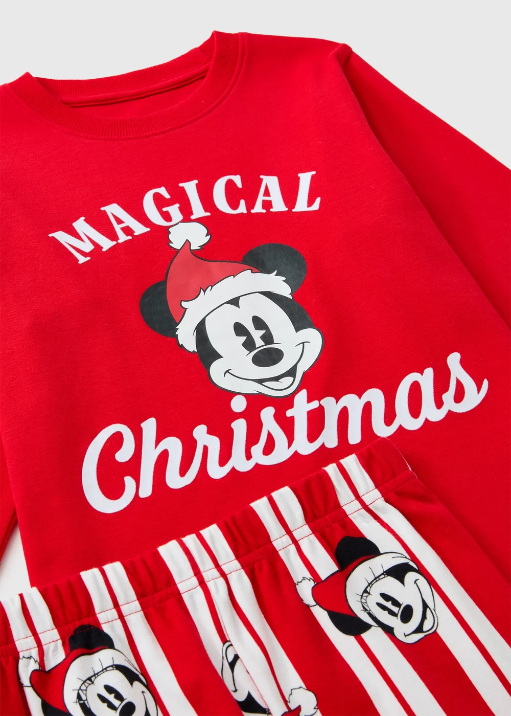 Disney Kids Red Mickey Mouse Matching Family Christmas Pyjamas (1-13yrs) - 1.5-2 Yrs Image 2