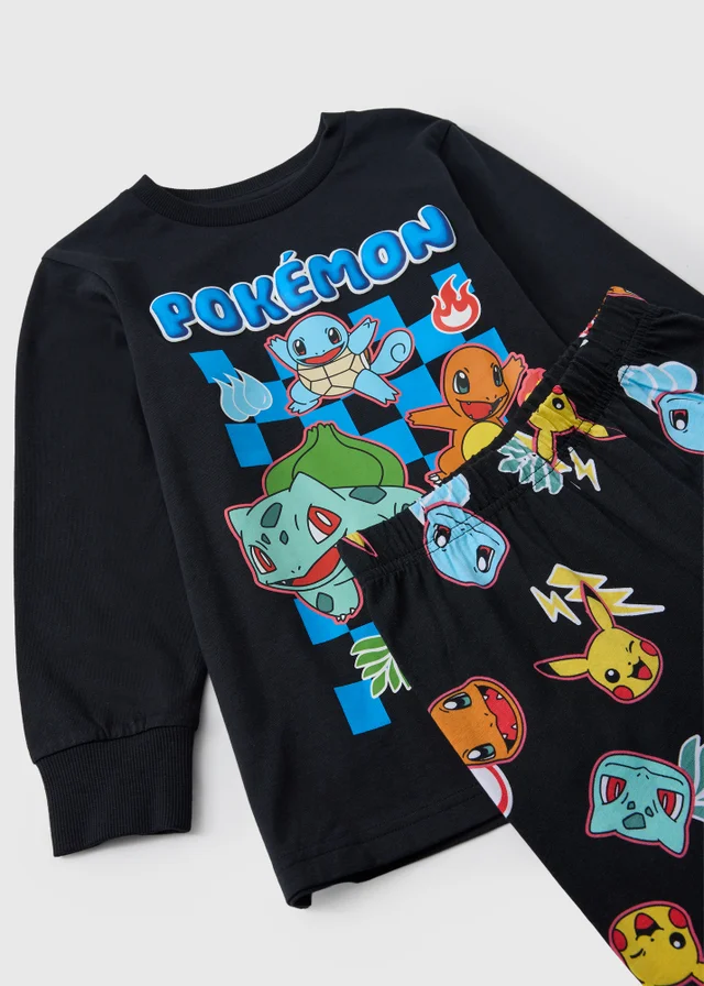 Boys Black Pokemon Pyjamas (3-9 yrs)