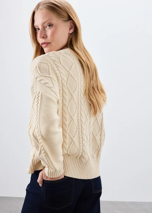 Cream Cable Knit Jumper - XS Image 2