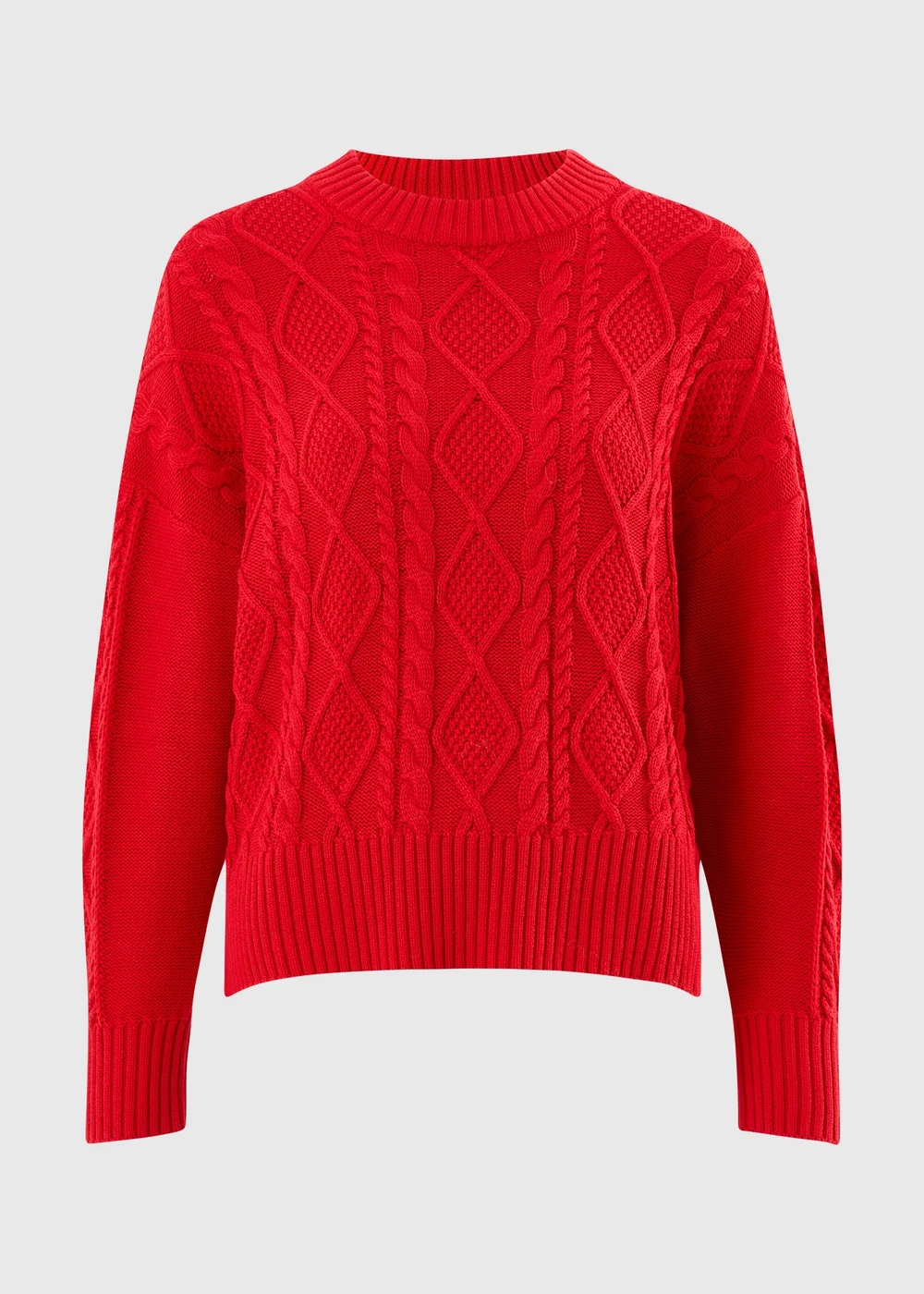Red Cable Knit Jumper - XS Image 5