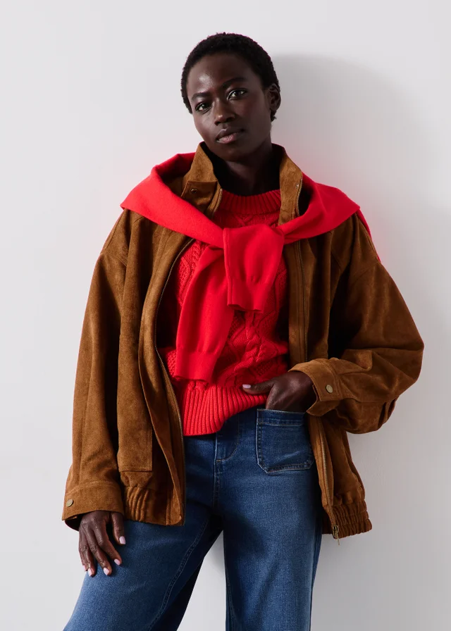 Red Cable Knit Jumper