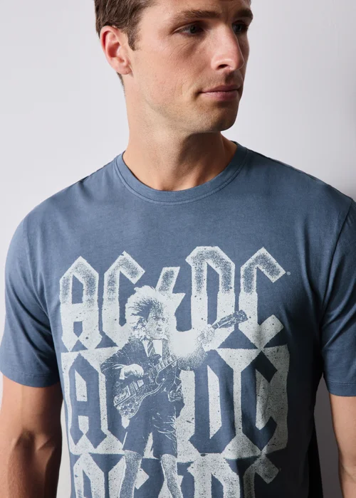 Blue ACDC Graphic T-Shirt - S Image 3