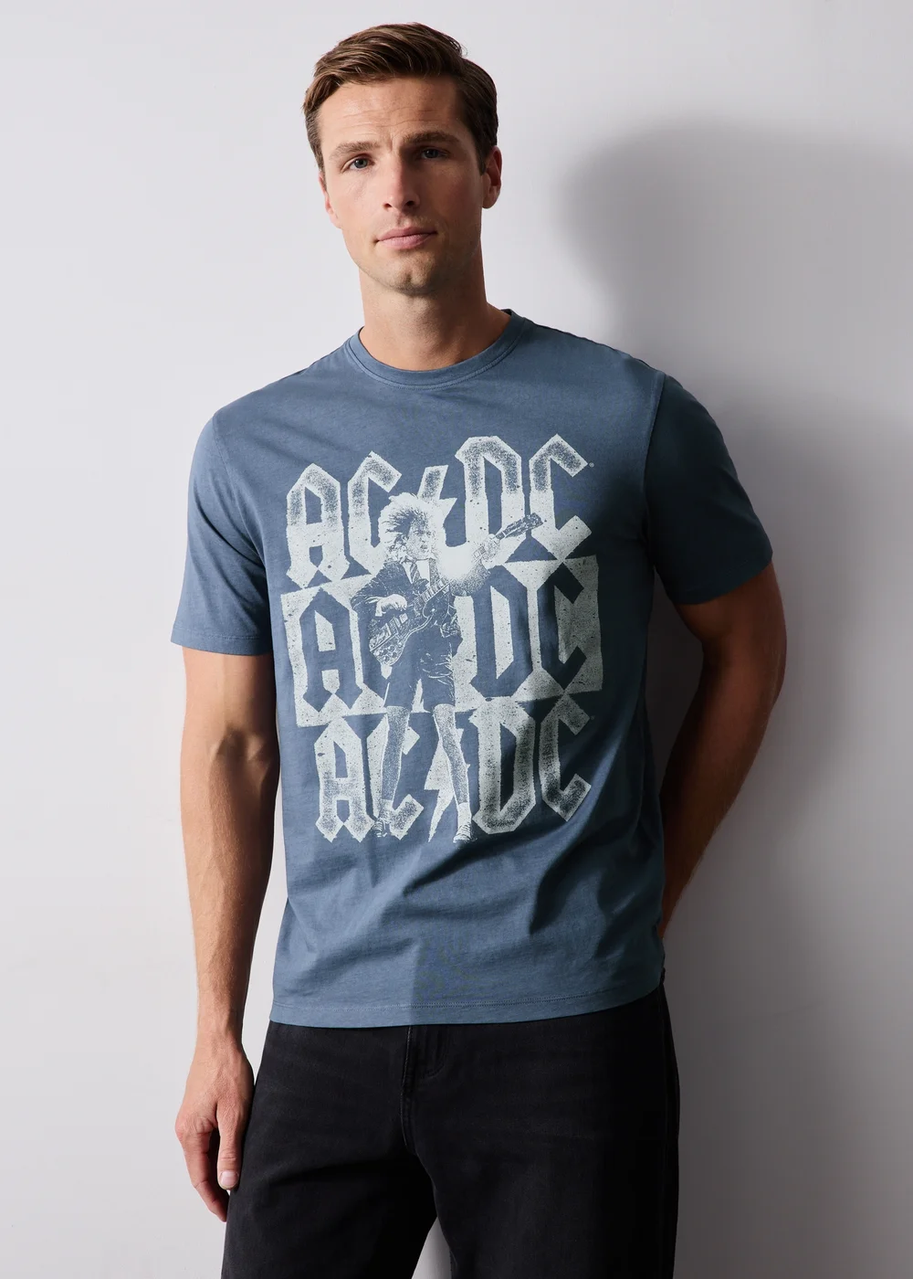 Blue ACDC Graphic T-Shirt - S Image 1