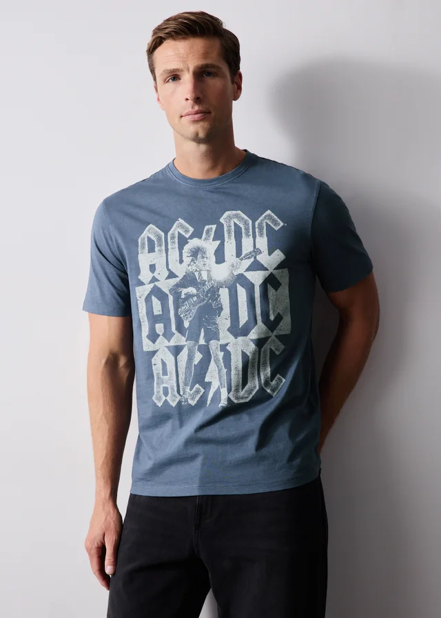 Blue ACDC Graphic T-Shirt