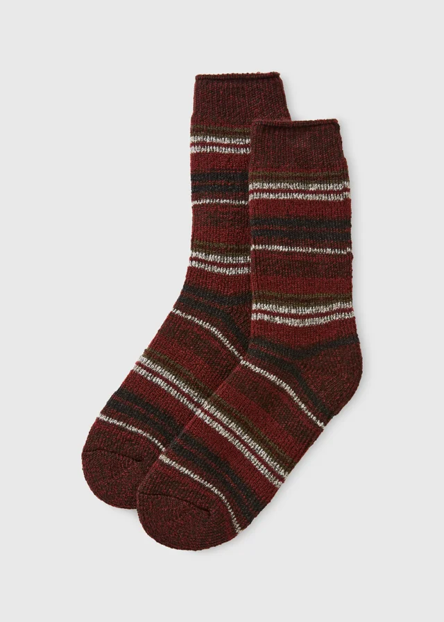 Heat Holders Burgundy Socks
