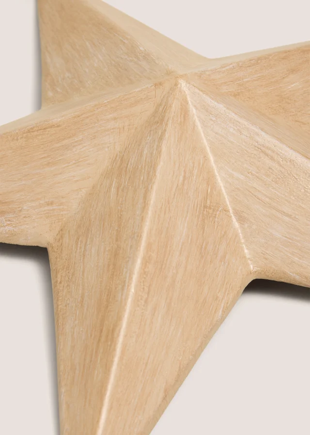Medium Wooden Star Hanging Decoration