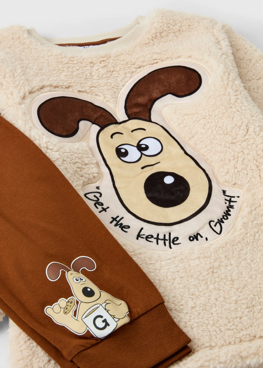 Boys Gromit Fleece Pyjama Set (3-9yrs) - 3-4 Yrs Image 2