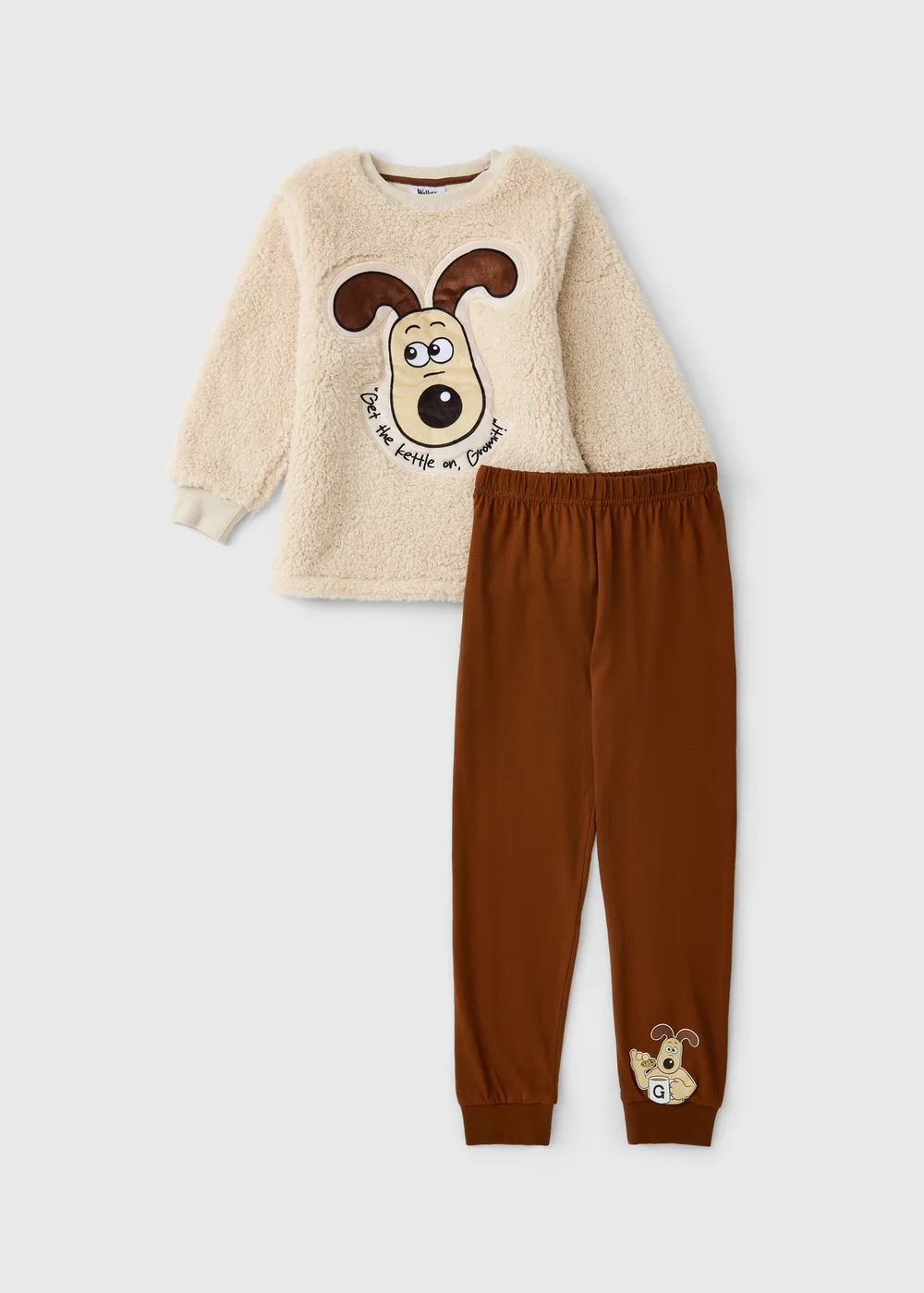 Boys Gromit Fleece Pyjama Set (3-9yrs) - 3-4 Yrs Image 1