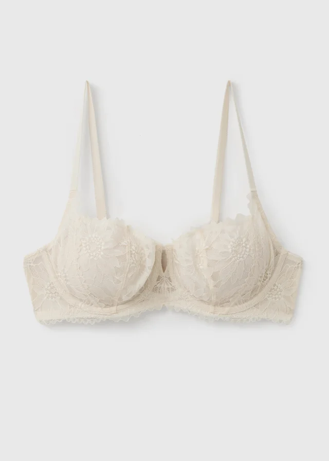 Cream Lace Non Pad Bra