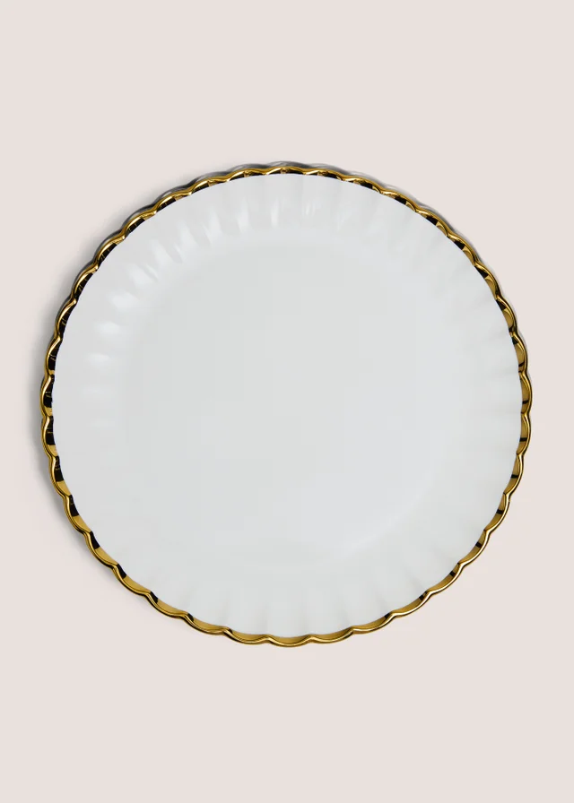 Gold Rimmed Dinner Plate
