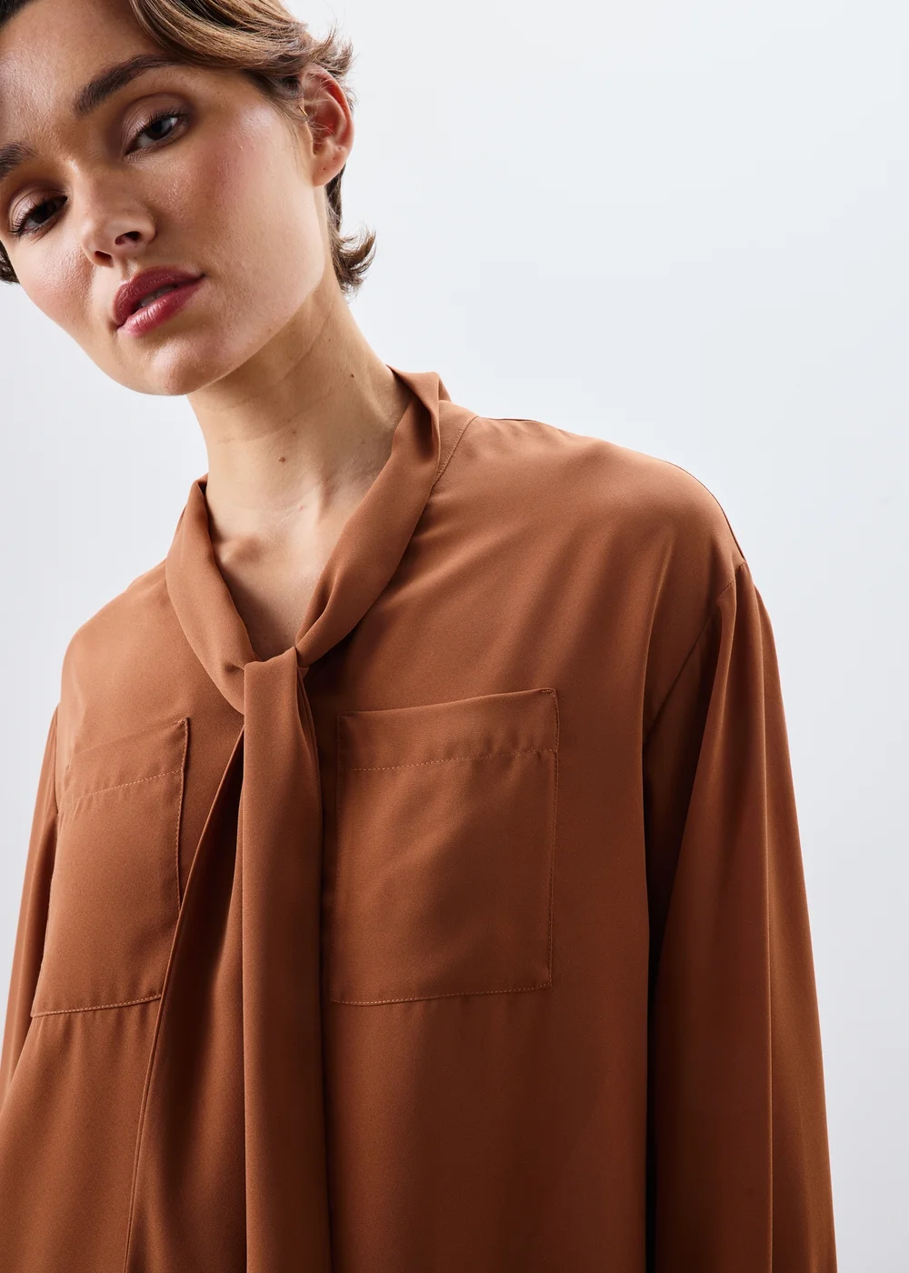 Ginger Tie Neck Blouse - 8 Image 4