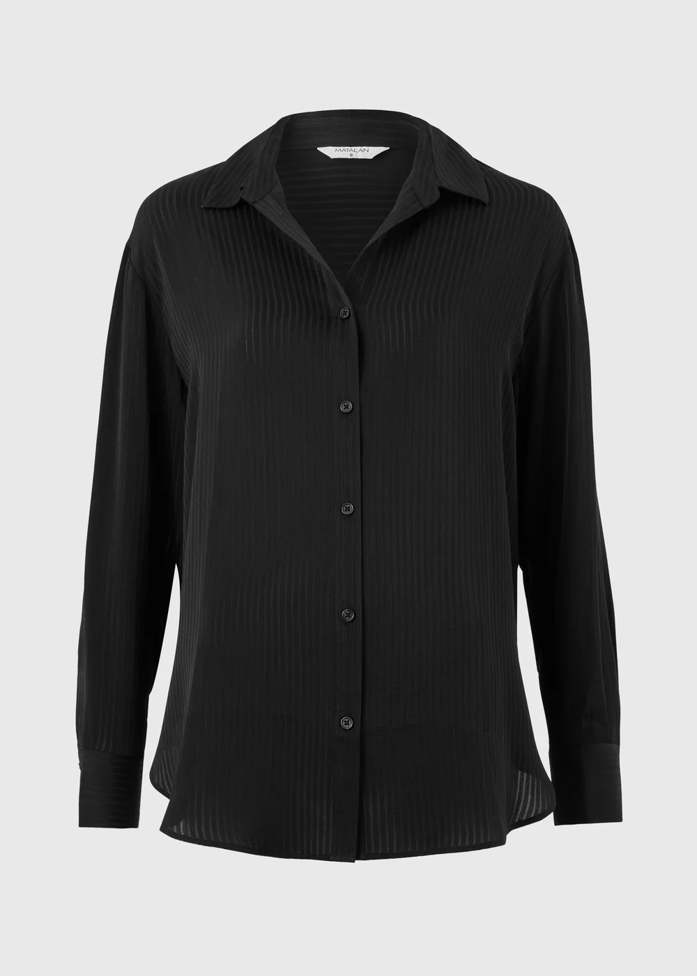 Black Satin Textured Shirt - 8 Image 4