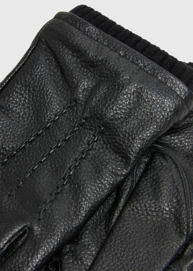 Black Faux Leather Gloves