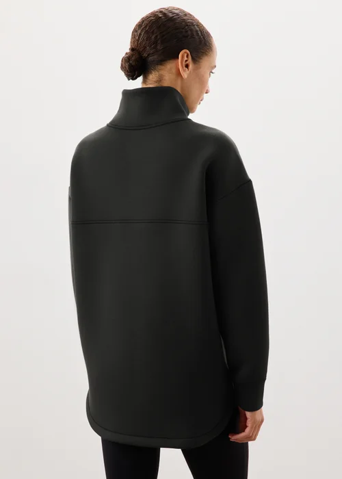 Souluxe Chocolate Scuba Half Zip - XS Image 2
