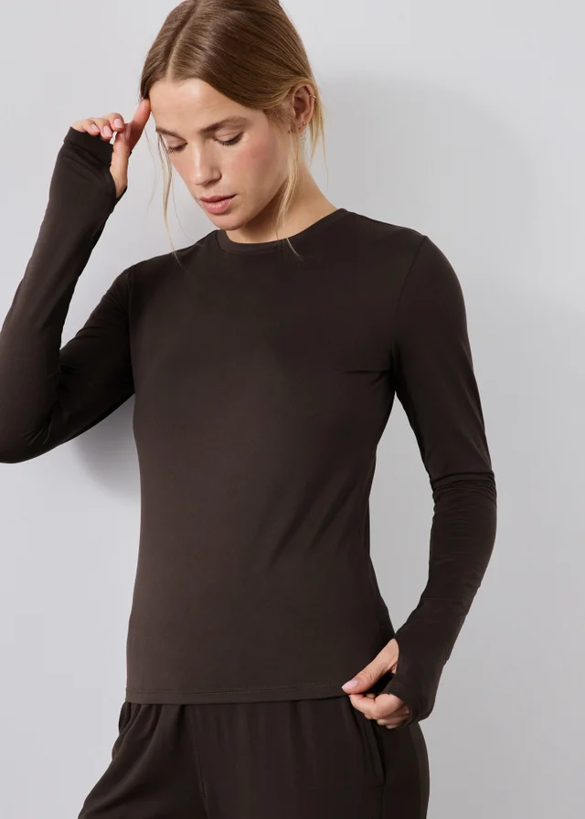 Chocolate Brown Fitted Top