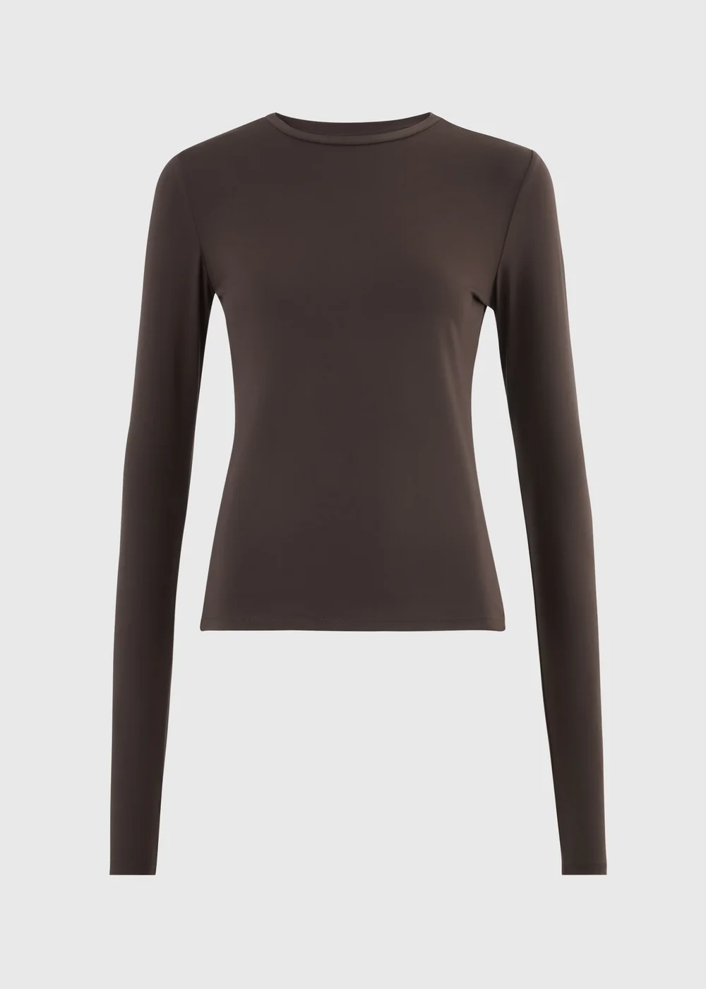 Chocolate Brown Fitted Top - 6 Image 1
