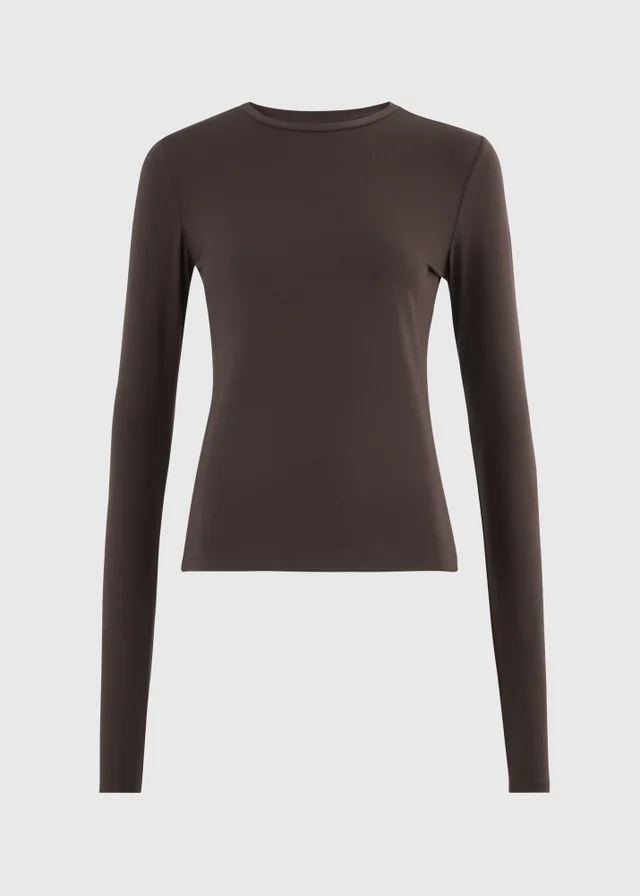 Chocolate Brown Fitted Top