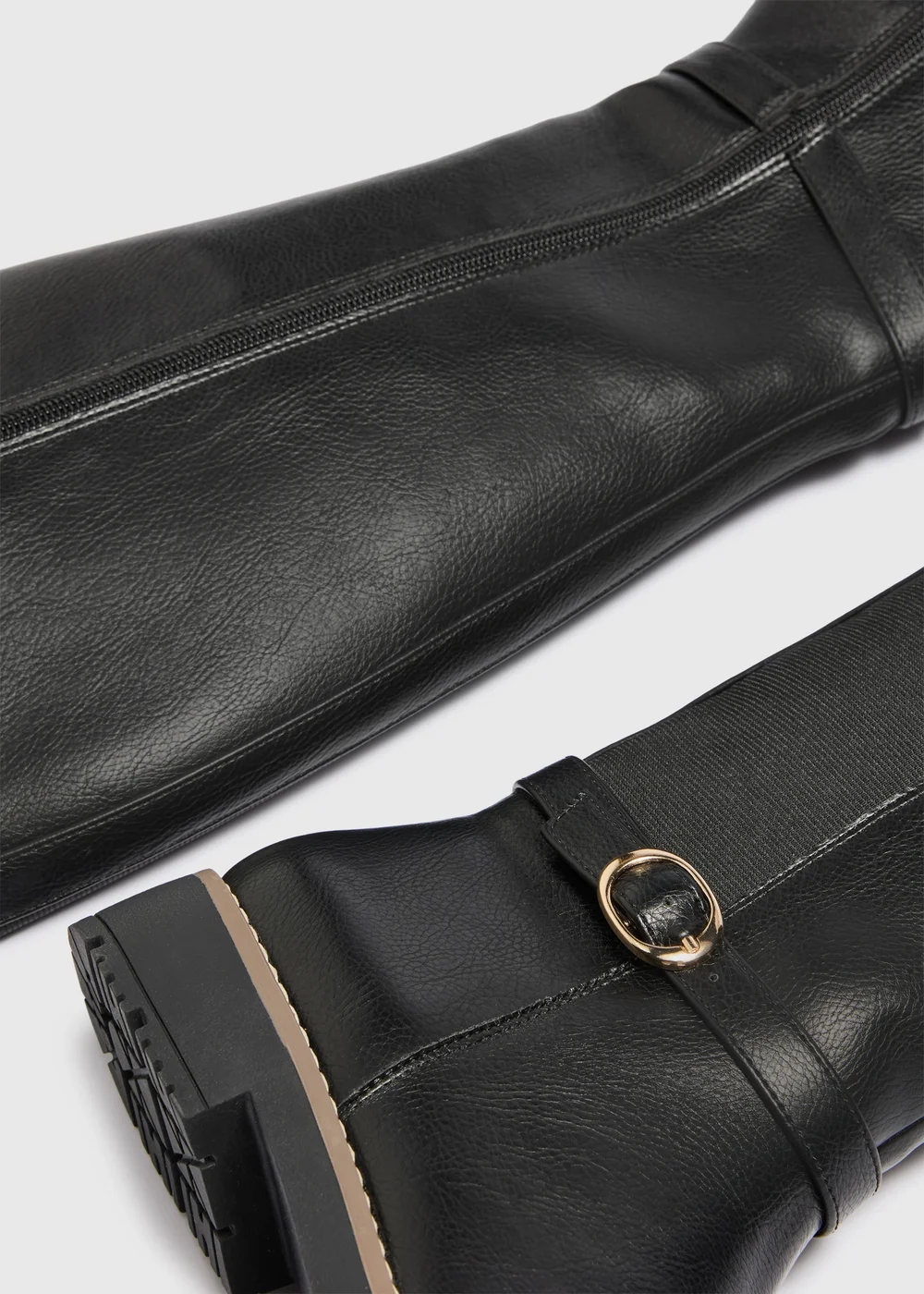 Black Buckled Knee High Boot - 3 Image 2