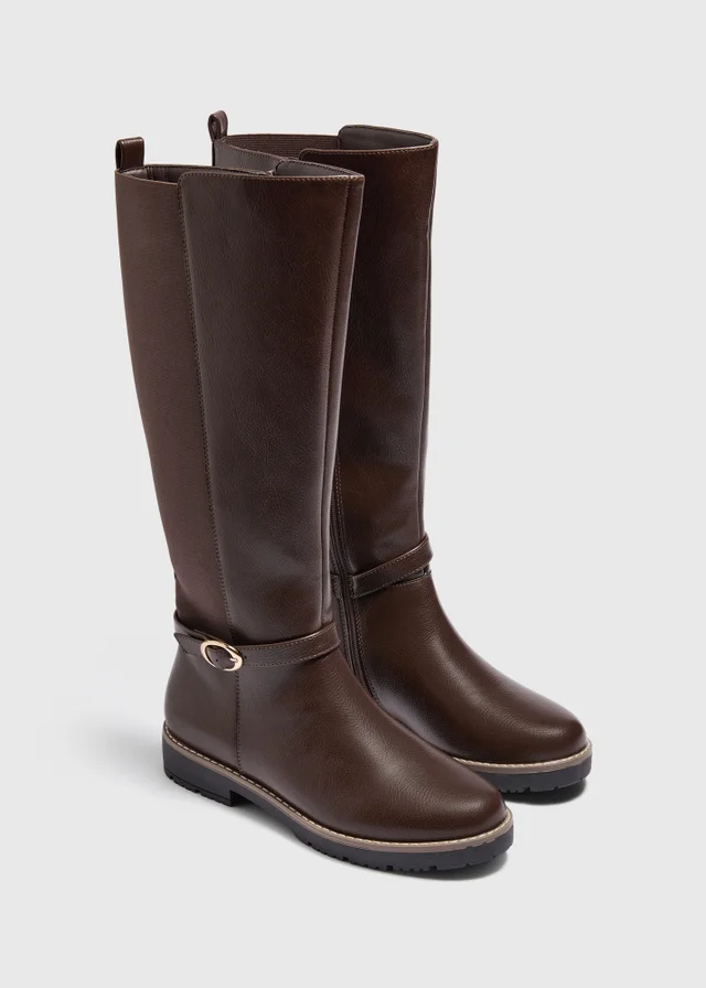 Brown Knee-High Riding Boots