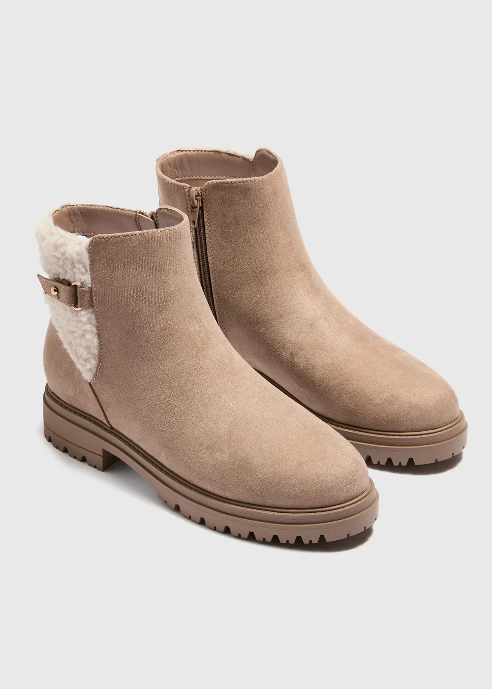 Soleflex Taupe Borg Boots - 3 Image 1